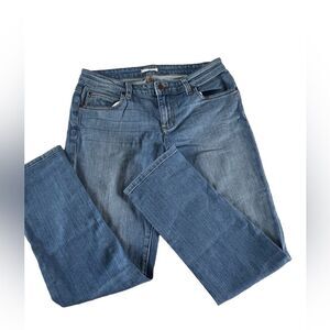 EILEEN FISHER straight leg blue jeans, organic cotton straight jean